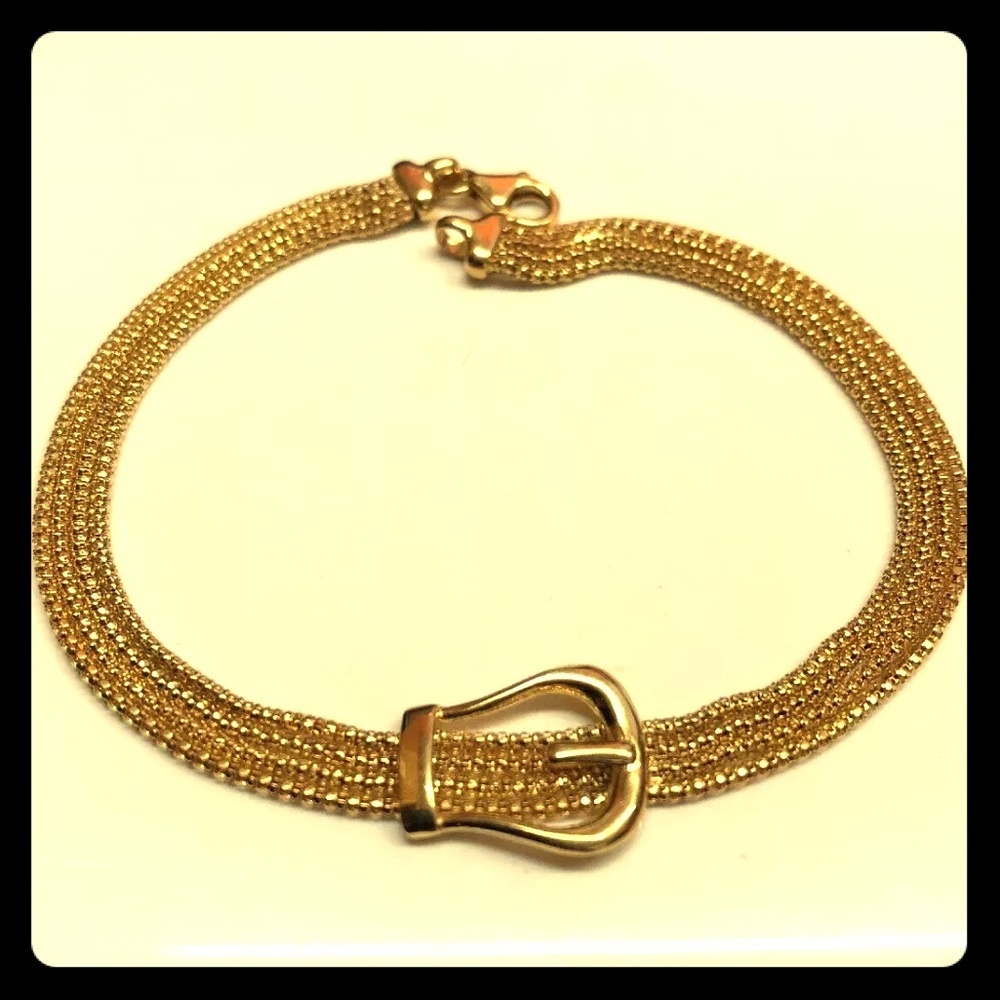 UNOAERRE 750 18k Gold 4 Chain Belt Buckle Bracelet